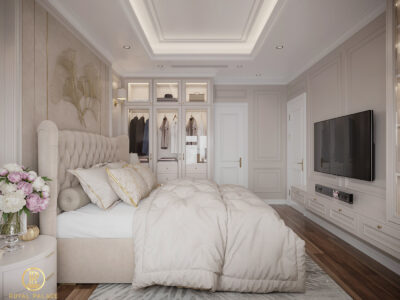 Thiết kế nội thất chung cư 3 phòng ngủ tân cổ điển 105m2