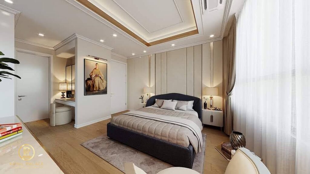 thiết kế nội thất chung cư tân cổ điển 2 phòng ngủ